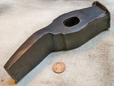Unusual Blacksmith Hand Forged Offset Face Top Tool Head Working Anvil READ