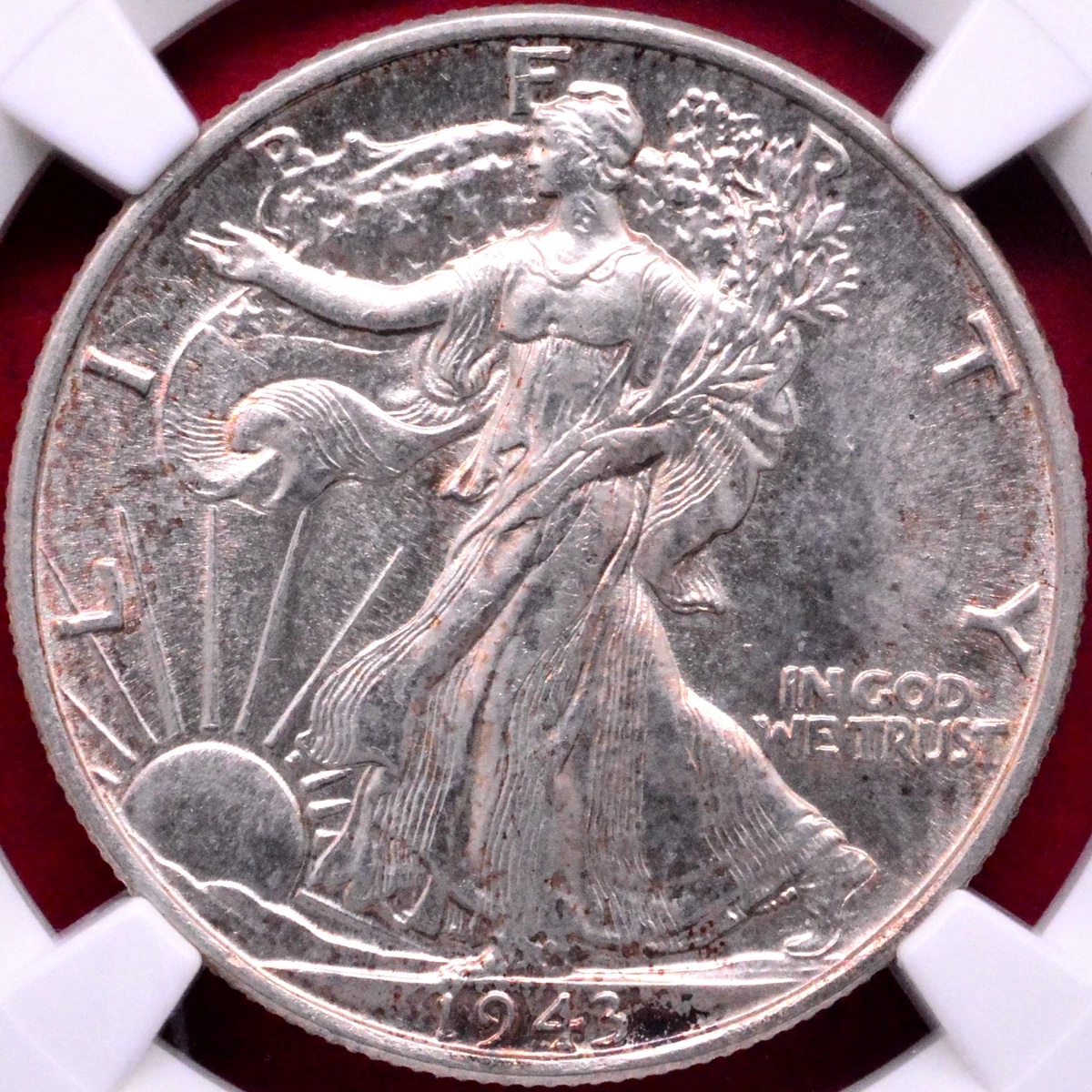 USA アメリカ 1944D NGC-AU58　50C ウォーキングリバティ AU 58 Graded 1943 Year Liberty Walking Half Dollars (1916-1947