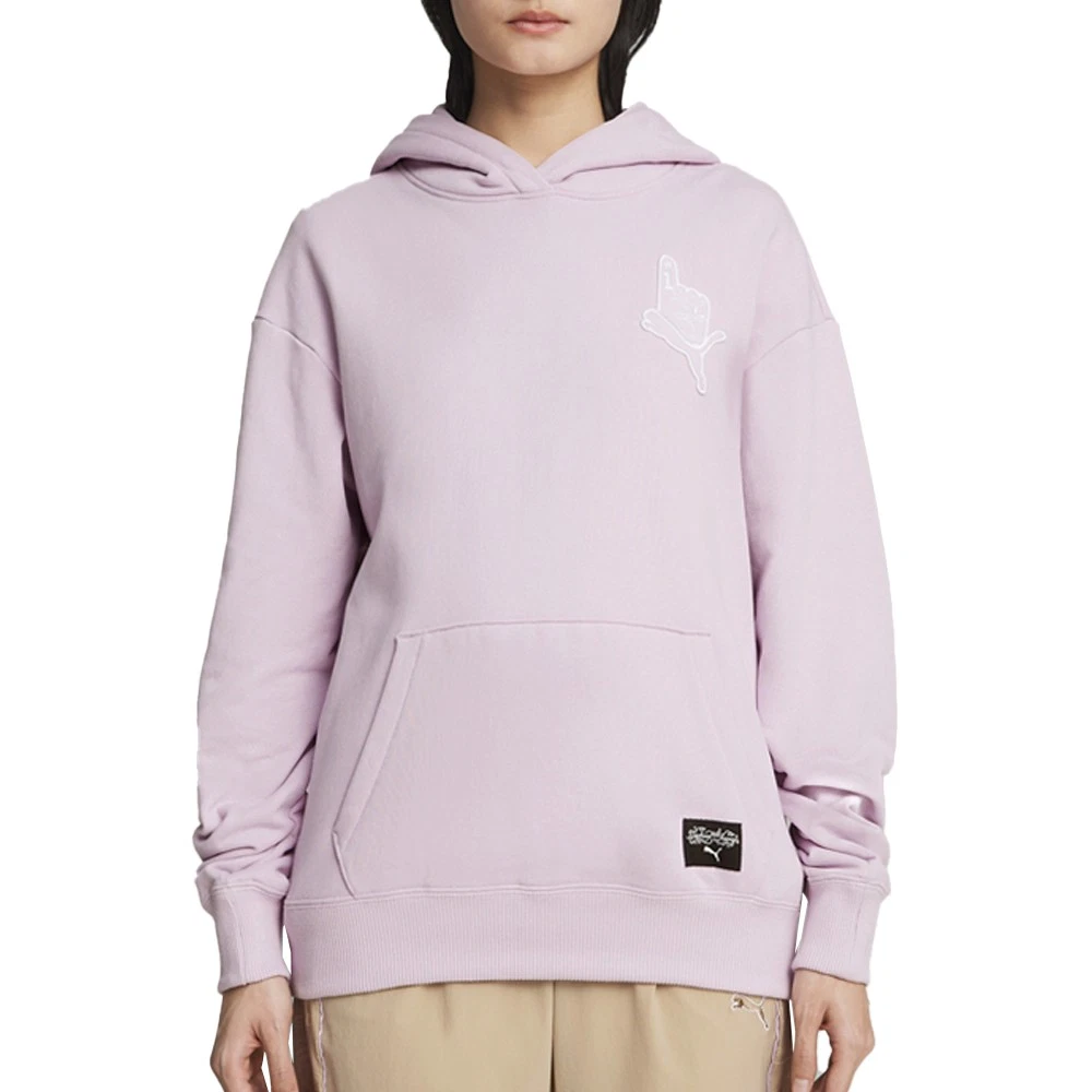 Felpa con cappuccio pullover grafica PUMA X Sophia Chang donna viola casual atletica esterna