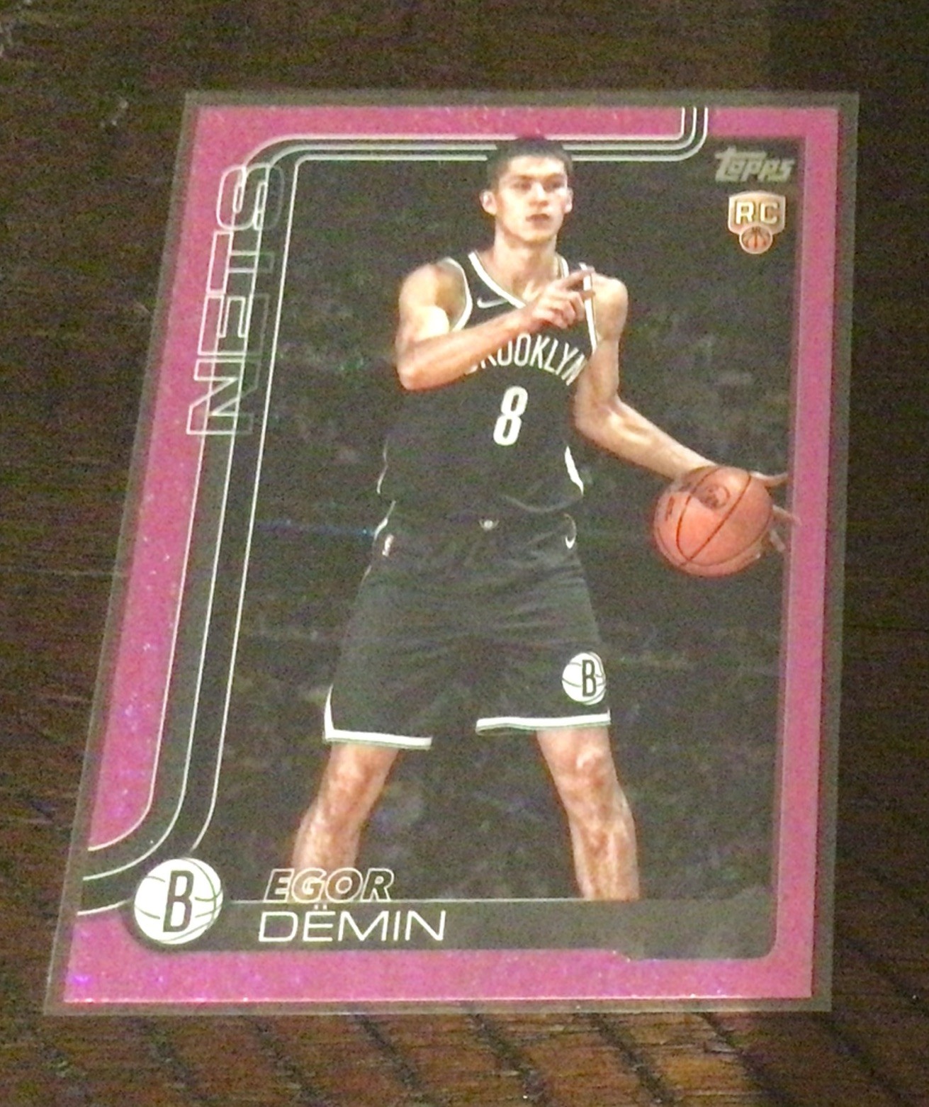 2025-26 Topps Basketball - Egor Demin - Pink Holo Foil - Nets #208 RC