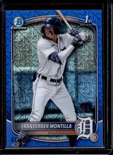 2025 Bowman Franyerber Montilla Chrome Mega Box Blue Refractor 1st #/150 Tigers