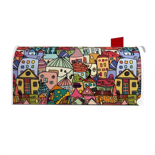 banjado Briefkasten Amerikanisch U.S. Mailbox Stahl USA Postkasten Funky Town - Bild 17 von 21