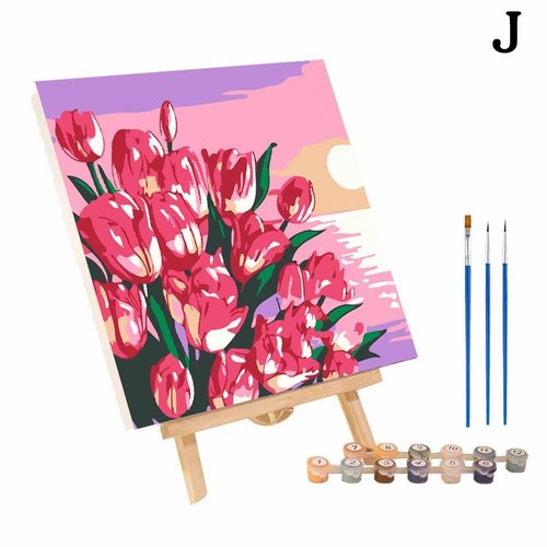 Child Painting Paint by Numbers Scenery Oil Painting Decorative Hanging FR1212 - Picture 21 of 21