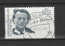 Timbre français 20eme anniversaire mort d' André Malraux   YT3038 1996
