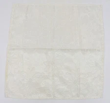 5 Pc Essential Home Napkins ~ Ivory Floral Pickstitch ~ 18" x 18" **NEW**