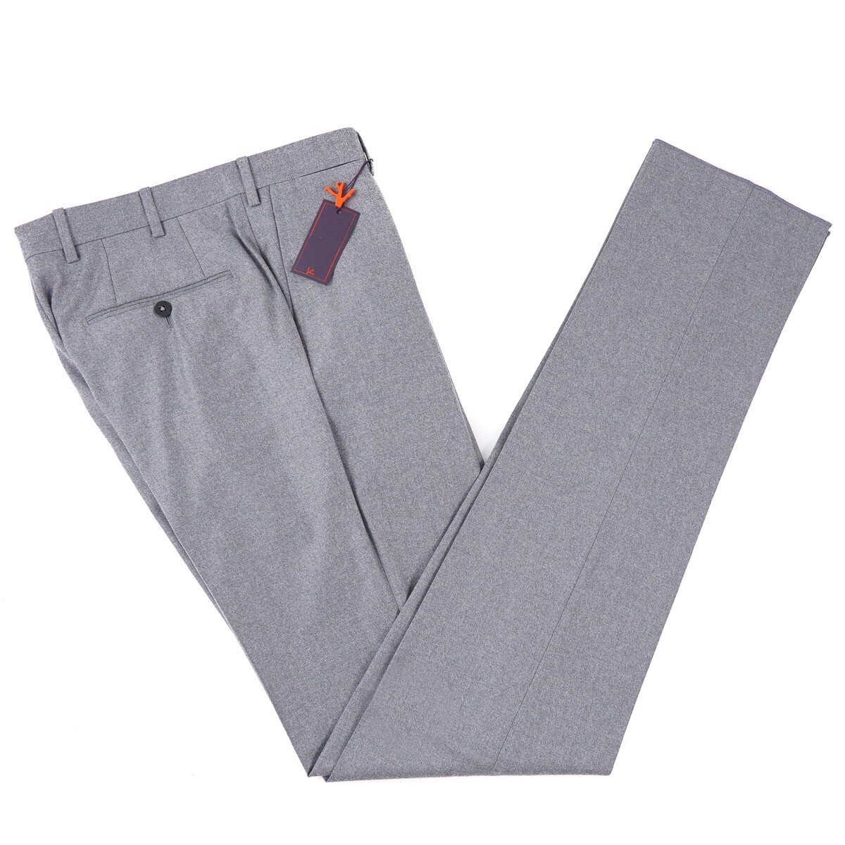 Isaia Slim-Fit 'Sanita' Light Gray Soft Flannel Wool Dress Pants 43 (Eu 62)  NWT | eBay