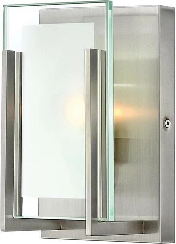 Hinkley Latitude-One Light-60W-G9-Bathroom Vanity Fixture-8"Hx5"W-BRUSHED NICKEL - Picture 1 of 4