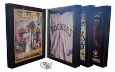 Lot of 4 Sports Program Magazine Display Frame Extra Deep UV Protecting GameDay