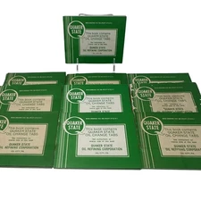 10 Booklets Vintage QUAKER STATE Motor Oil Service Change Tabs 999 R-1 Stickers