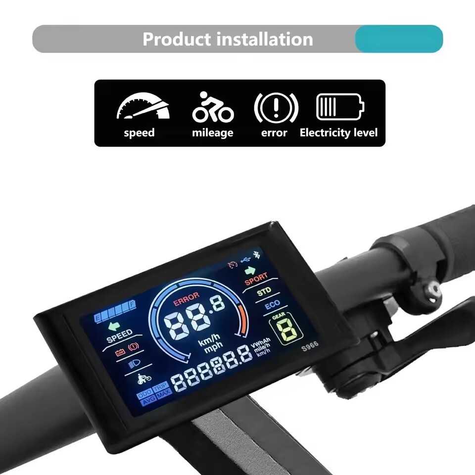 PANNELLO DISPLAY LCD per Motore Scooter Elettrico EBike 48V 60V 72V