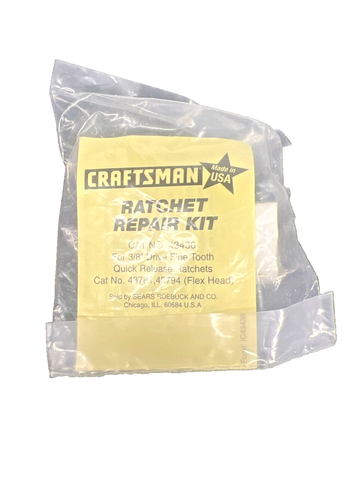 Craftsman Ratchet Repair Kit 43436 3/8" 43781 42794 Flex Head USA NOS