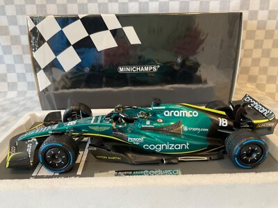 1/18 MINICHAMPS 117 220118 ASTON MARTIN ARAMCO F1 TEAM AMR 22 STROLL MONACO 2022