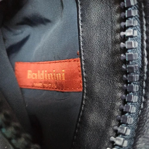 Baldinini mens down quilted reversible nylon leather jacket coat image 8