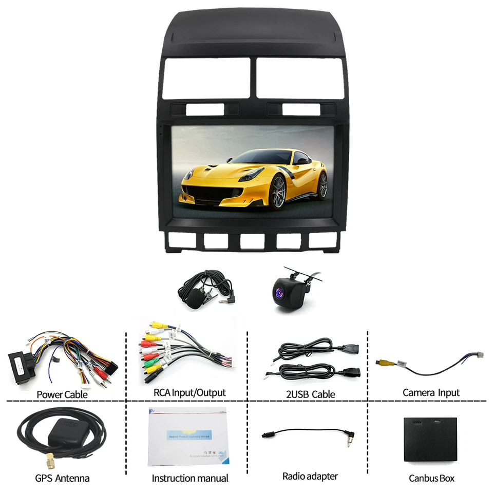 Für VW Touareg 7L Bj 2002-2009 Android Autoradio CarPlay GPS DSP 64GB DAB+ WIFI - Bild 2 von 4