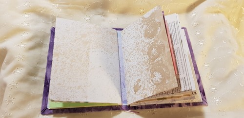 Junk Journal Notebook Handmade Book Sewn Ready To Decorate- Mauve Purple - Austr - Picture 10 of 24