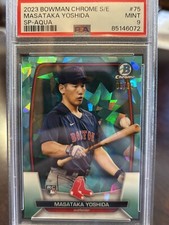 2023 Bowman Chrome Sapphire Masataka Yoshida Image Variation Aqua /99 PSA 9 MINt