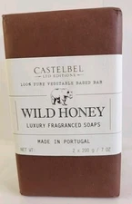 CASTELBEL Wild Honey Vegetable 2 Luxury Fragranced  Bar Soap Set - 7oz Each 