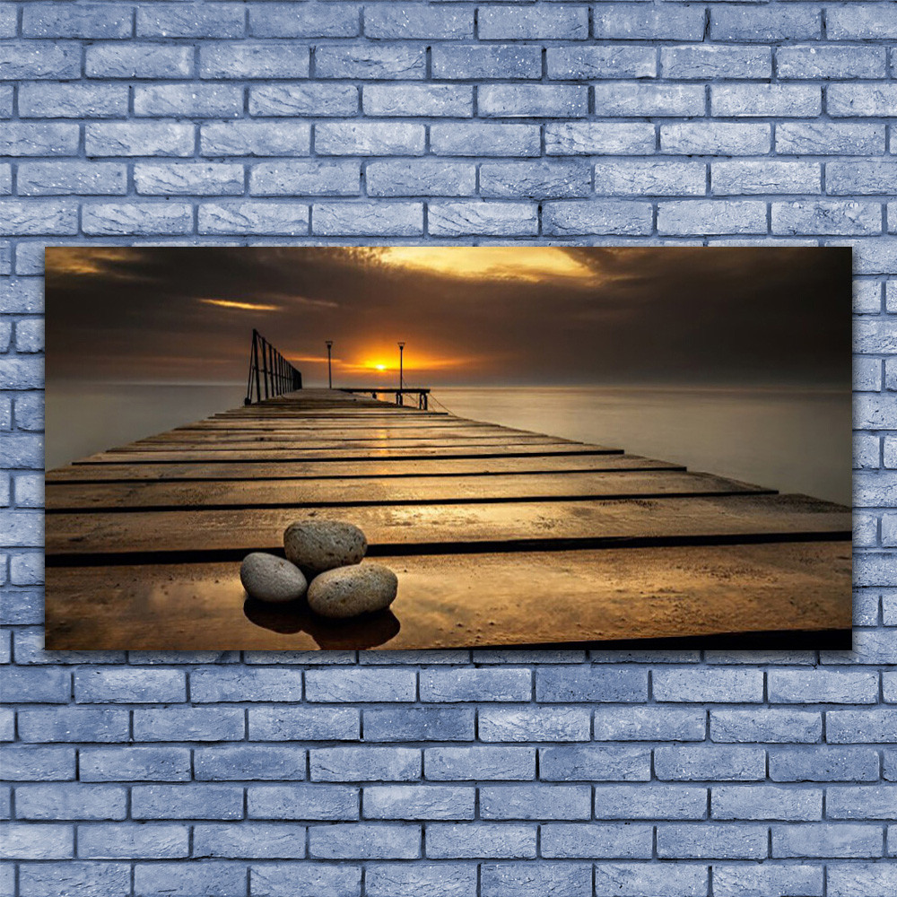 Image tableau impression 140x70 architecture pierres pont décoration murale panoramique
