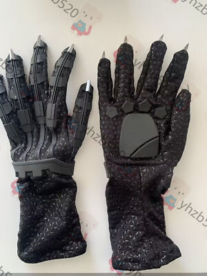 Black Panther 1 Pair Gloves & Claws T'Challa Cosplay Props Costume Accessory Cos