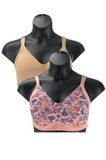 Rhonda Shear 2pc Molded Cup Bra Mesh Overlay Windswept Leaves/Beige