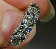 2Ct Round Certified Natural Moissanite Women's Ring 14k White Gold Plated Silver