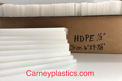HDPE Polyethylene Plastic 1/2'' x 6'' x 9'' -   2 piece Bundle