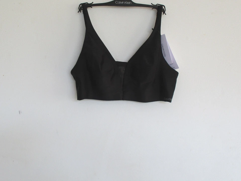 Calvin Klein Invisibles Wirefree Unlined Triangle Bra with Mesh S, M $42.00 NWT - Image 2 of 3