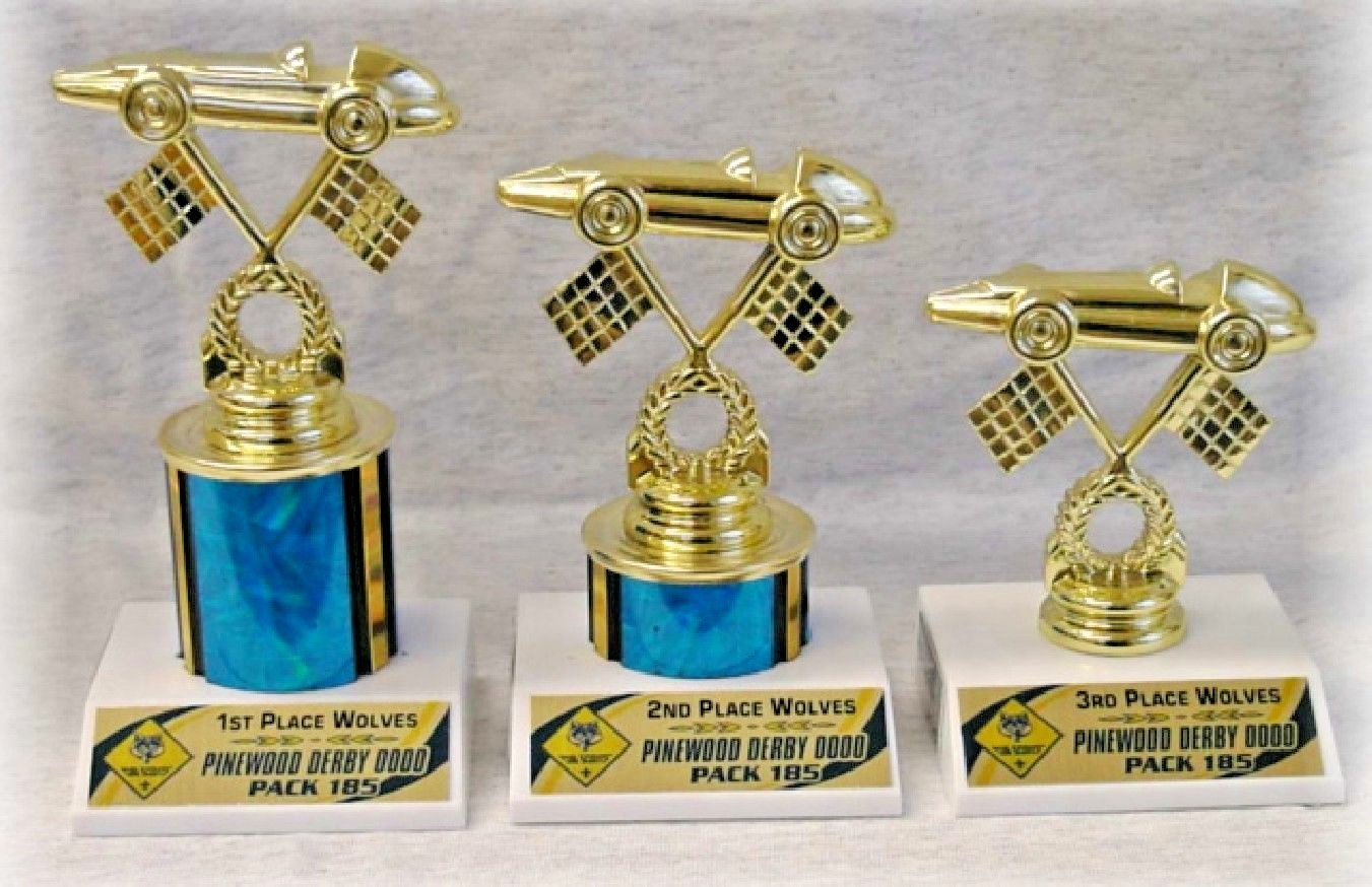 PINEWOOD DERBY TROPHY AWARD SET FREE LETTERING * eBay
