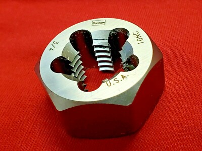 3/4-10 NC x 1-7/16'' Hex Die Irwin Hanson 7258 ZR Rethreading CS