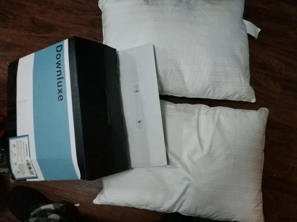 Downluxe Goose Feather Down Pillow Set eBay