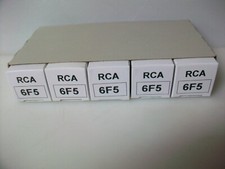 SLEEVE OF FIVE RCA 6F5 TUBES