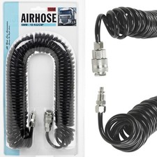 Black Heavy Duty 10M Air Line Airhose Coiled Compressor Tool 1/4" BSP 10KG/CM?