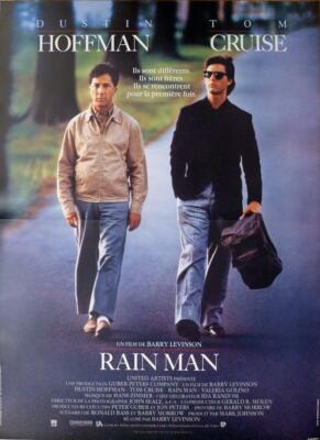 RAIN MAN - CRUISE / HOFFMAN / AUTISTIC - ORIGINAL FRANZÖSISCHES FILMPLAKAT