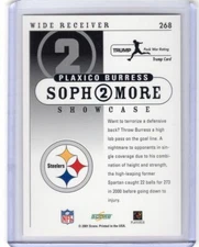 PLAXICO BURRESS 2001 Score SHORTPRINT - TRUMP VERSION #268- SOPHOMORE SHOWCASE