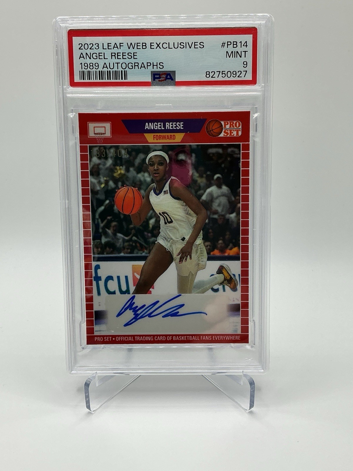 ANGEL REESE LSU ROOKIE 2023 LEAF WEB EXCLUSIVES 1989 AUTOGRAPH PSA 9
