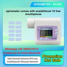 Electronic handheld digital Bluetooth spirometer with accompanying software