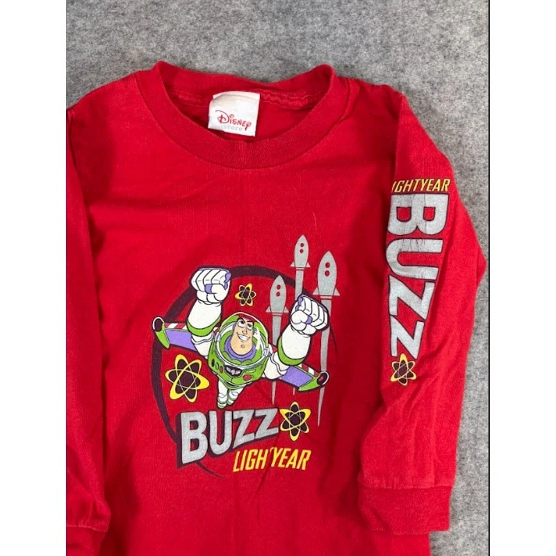 Vintage 90s Y2K Disney Long Sleeve Shirt Toddler Boy 4T Toy Story Buzz Lightyear - Image 2 of 4