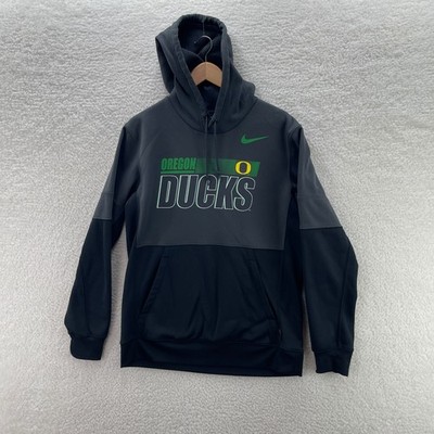 Oregon Ducks Hoodie Mens M Gray Green Nike Dri-fit On Field Football University