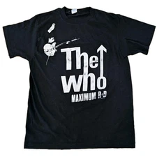 VTG 80s The Who Maximum R&B Double Sided 1989 Rock Concert T-Shirt Single Stitch