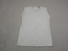 Vintage Jerzees Tank Top Shirt Adult Small Gray Mens Sleeveless Made in USA