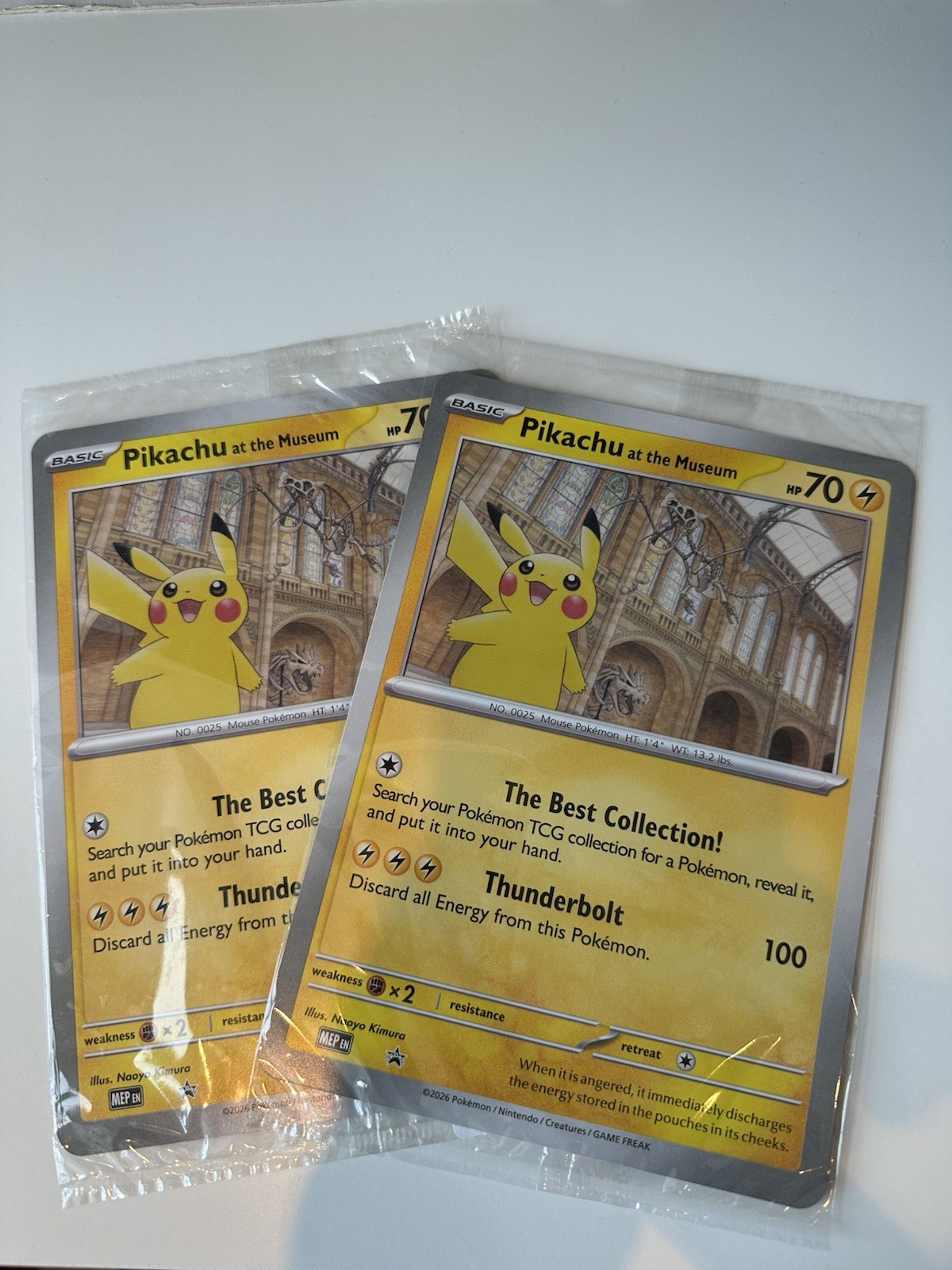 Pikachu At The Museum Sealed Jumbo Pokemon Card Promo X2