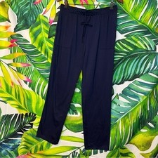 Lucky Brand Womens S Navy Blue Deep Pocket Travel Sleepwear PJ Dorm Pants