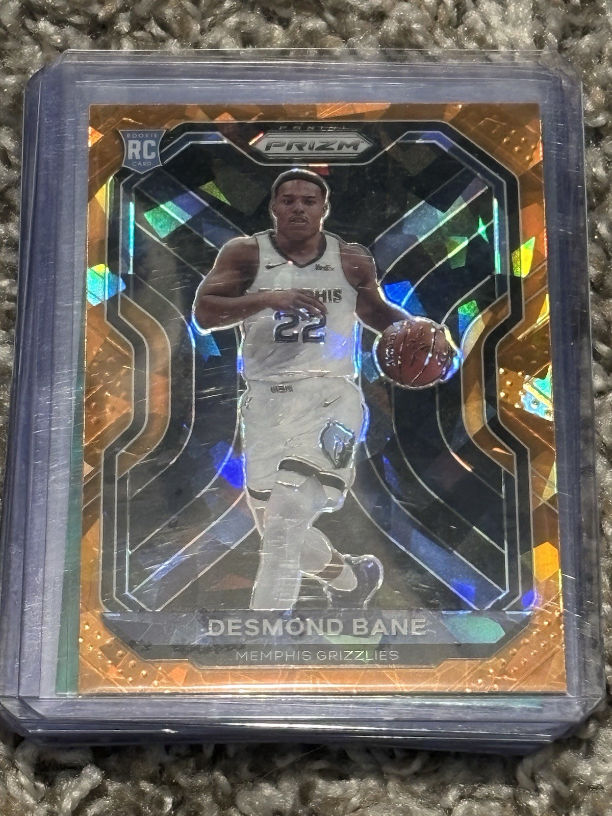 2020-21 Prizm Desmond Bane Orange Cracked Ice Rookie Card RC #297 Grizzlies