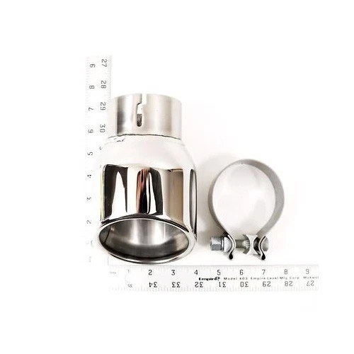 OEM GM 2007-2025 Chevy 5,3 L Doble Pared Ángulo Corte Punta de Escape con Pajarita 84439200 Foto 2 de 3