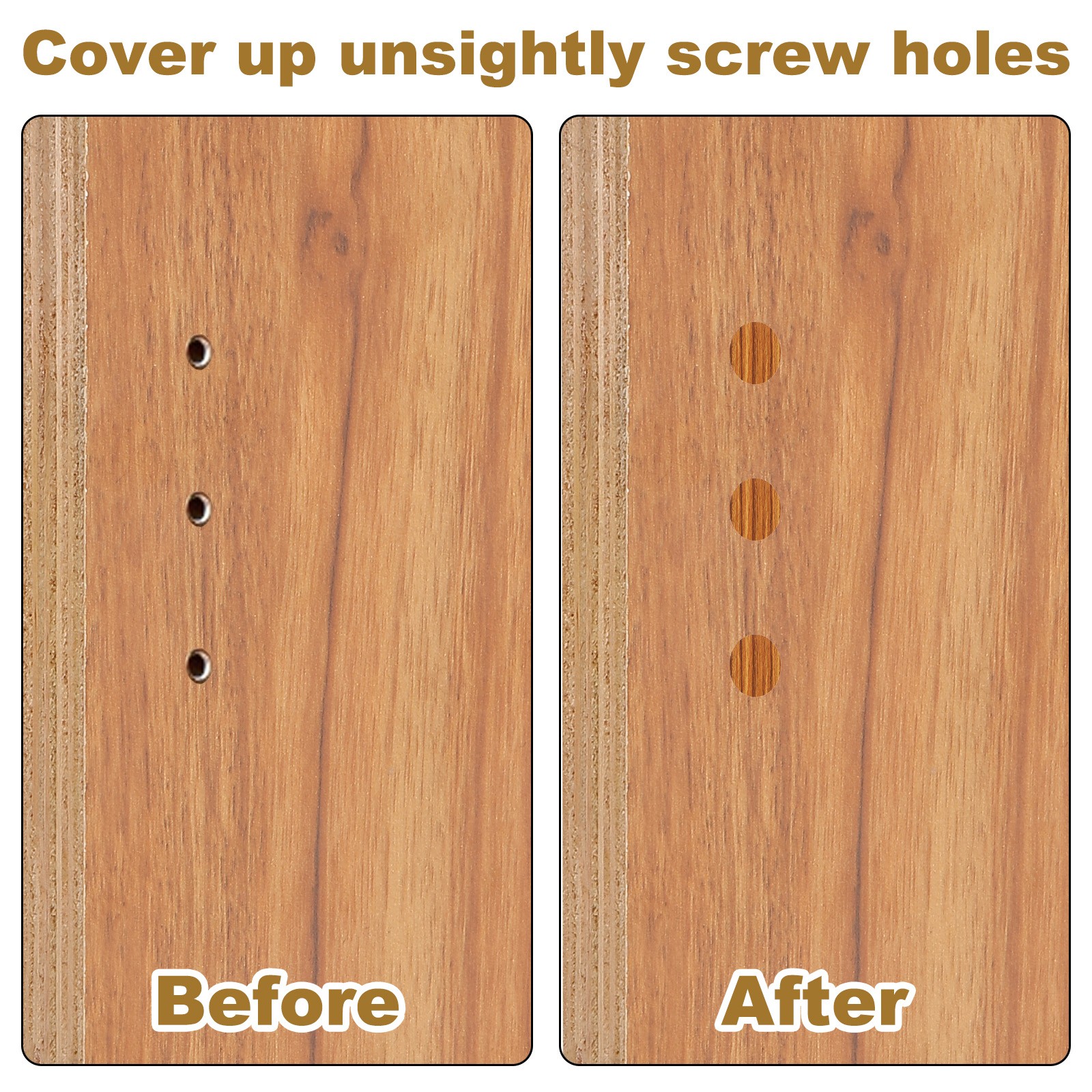 7 Sheets Screw Hole Sticker 21mm 54 in 1 Hole Covers, 7 Colors