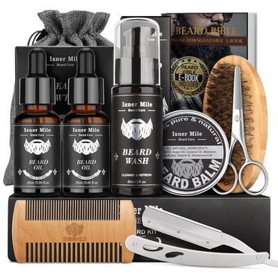 Bartpflege Set für Männer Alles-in-1: Bart Geschenke Geburtstagsgeschenk