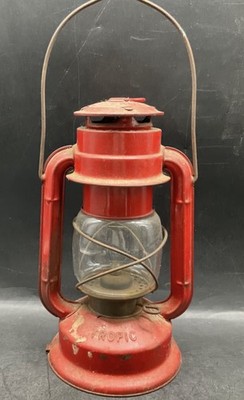 Vintage Red Lantern   Tropic , Chalwyn, Kerosene, Made in England