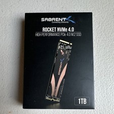 Unidad de estado sólido SABRENT Rocket NVMe 4.0 1 TB M.2 PCIe 4.0 interna SSD negra