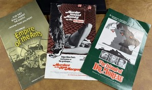 3 Original Advertsing Pressbooks;  "Dr. Moreau," Rue Morgue" and Empire of  Ants