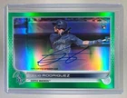 Julio Rodriguez 2022 Topps Chrome Green Refractor Rookie Auto RC 8/99